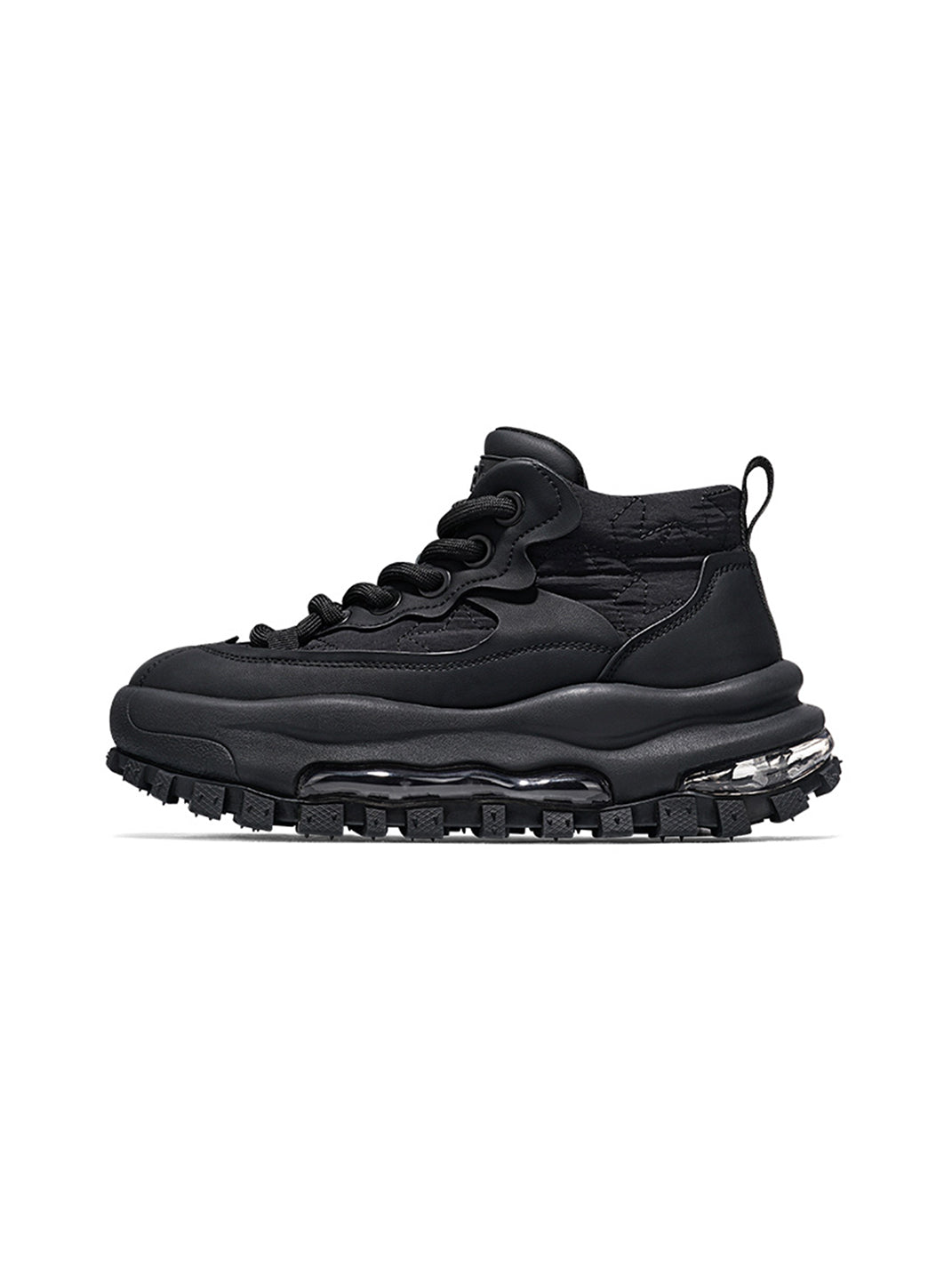 Black Trail Platform Outdoor Sneakers - Skipkicks