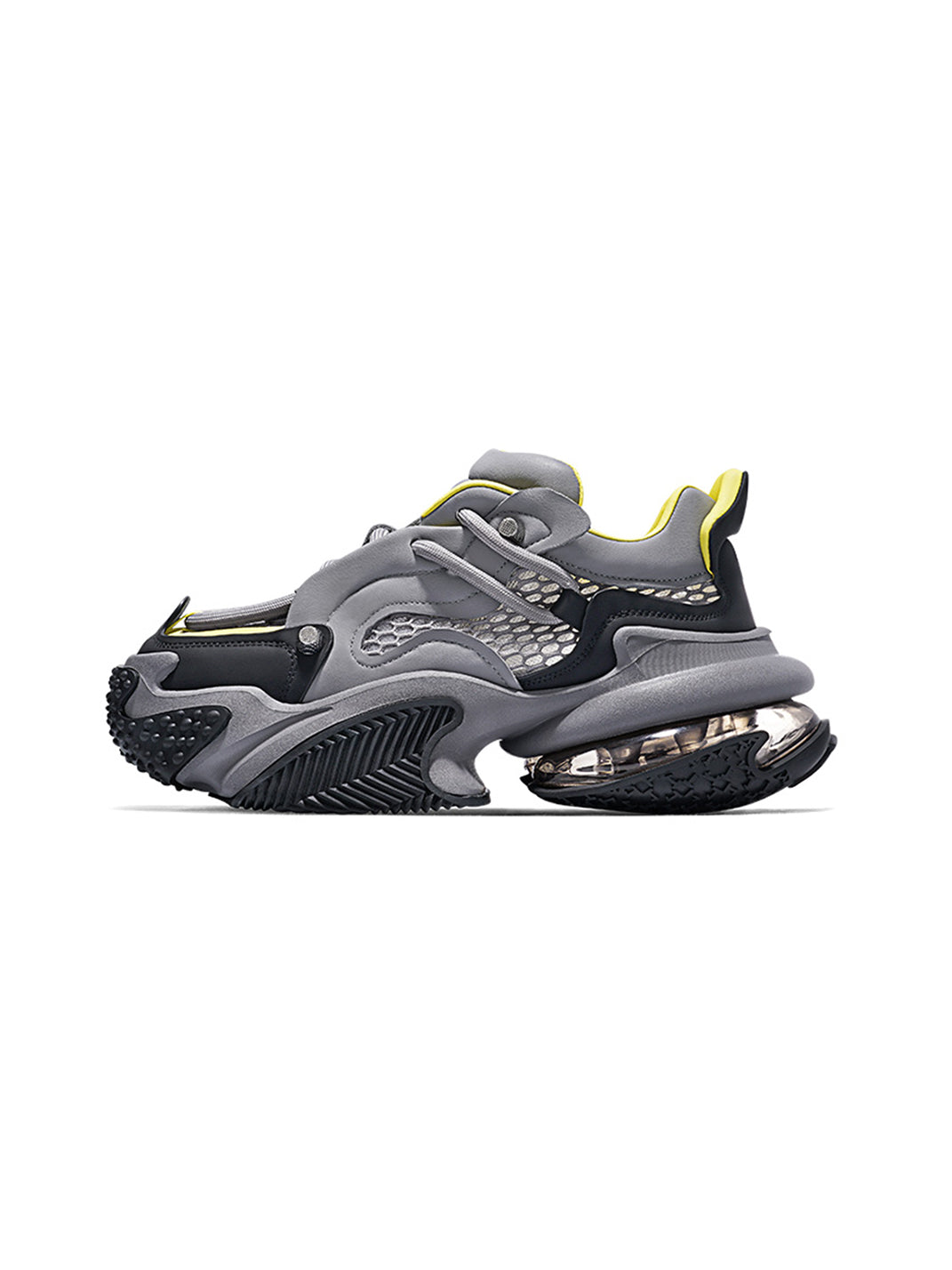 Beige Vortex Mesh Platform Sneakers - Skipkicks