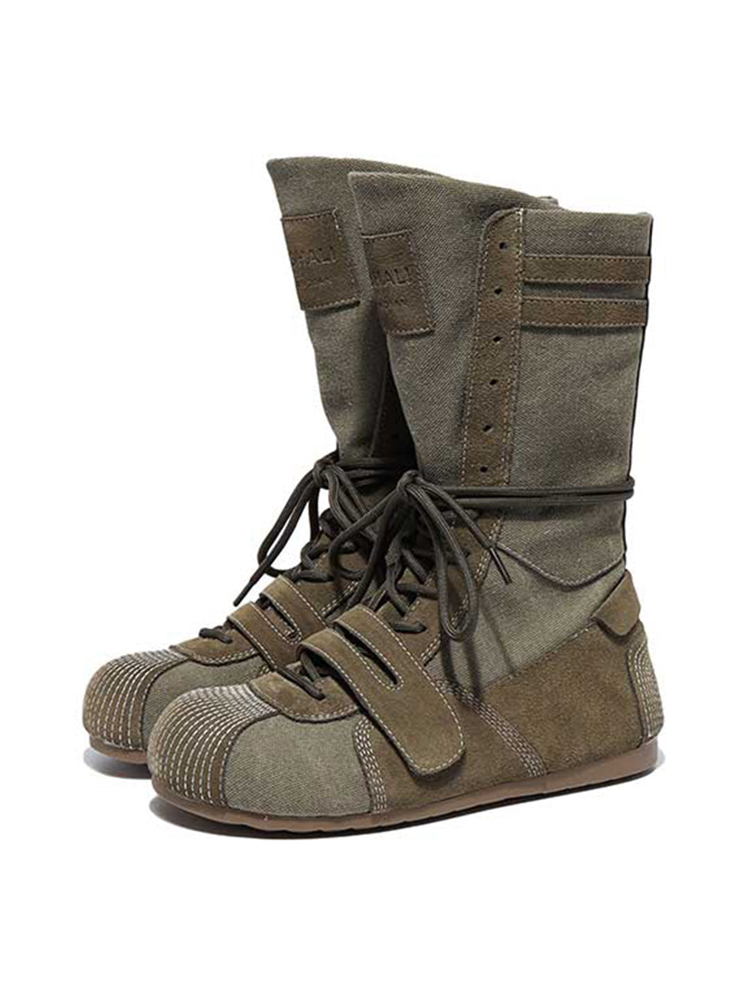 Black Knockout Pro Hybrid Velcro Boxing Trainer Boots - Skipkicks