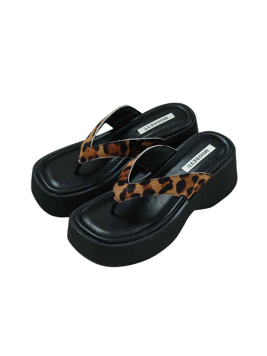 Mooreyu Color-Pop Platform Flip-Flops