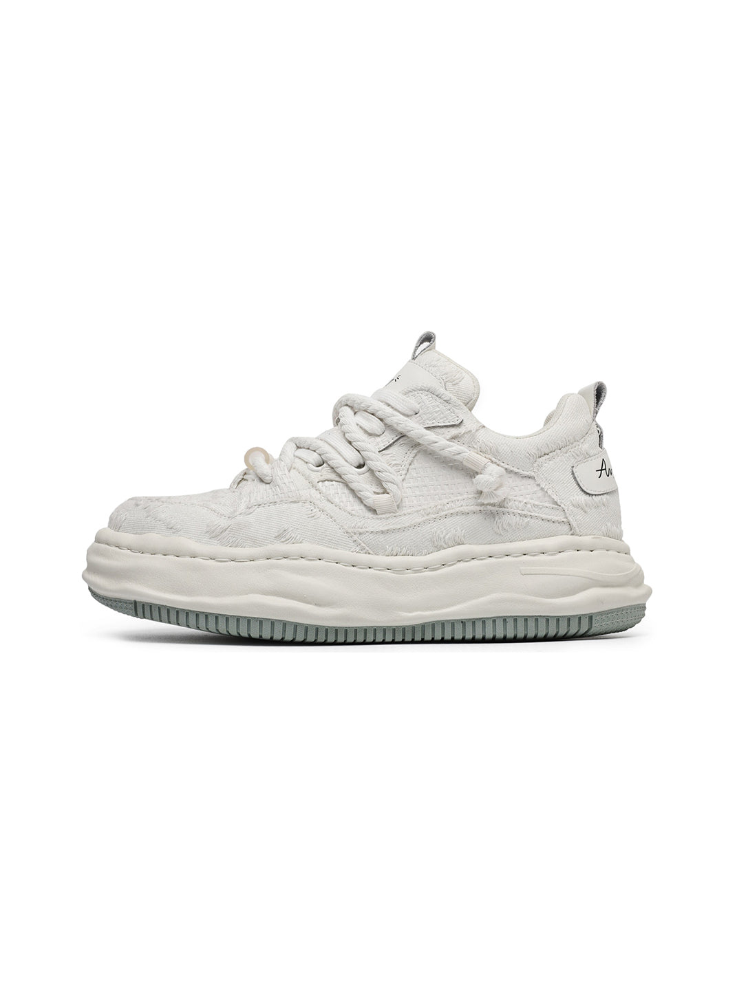 Frayed Canvas Platform Sneakers