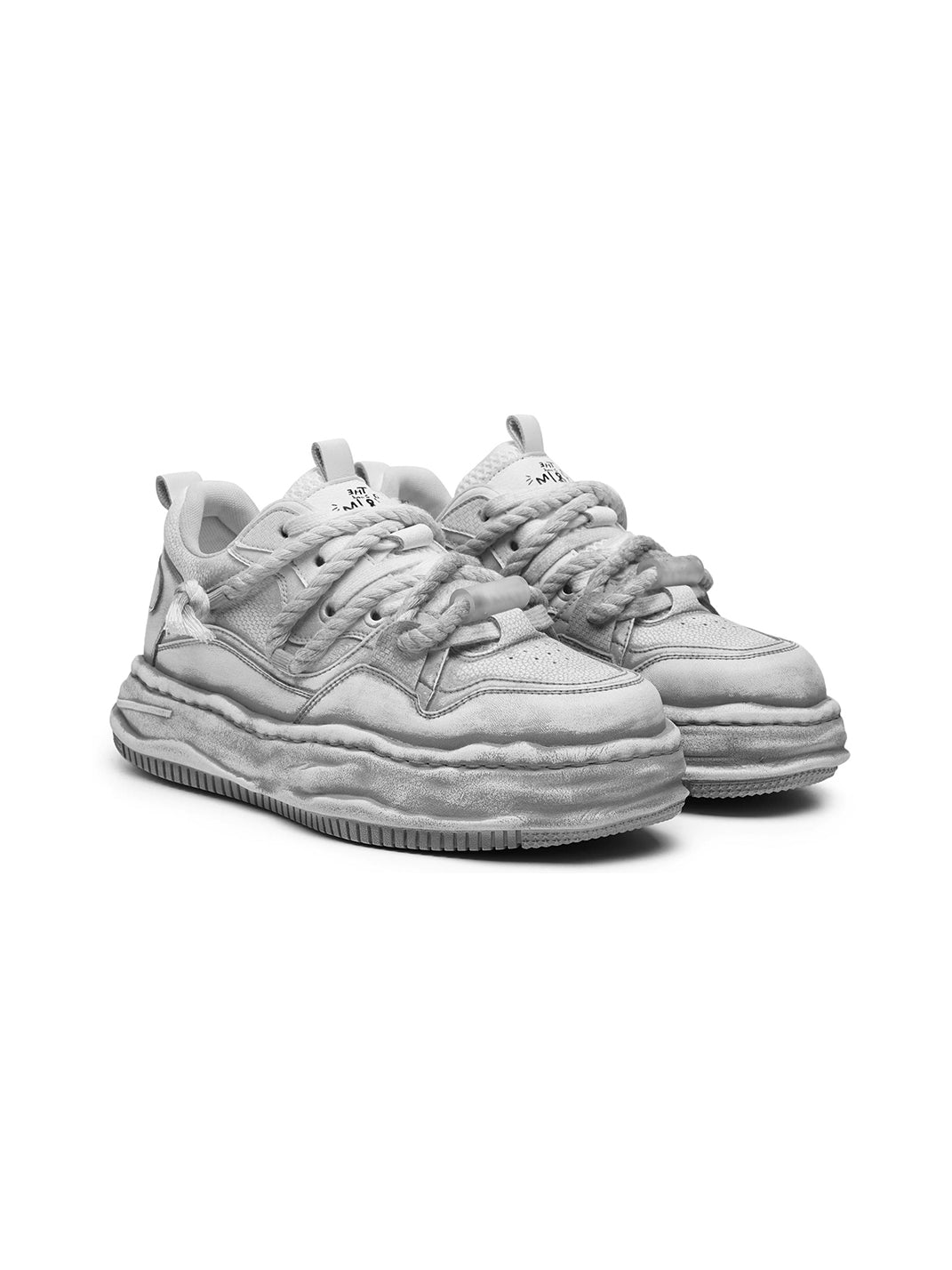 Frayed Canvas Platform Sneakers