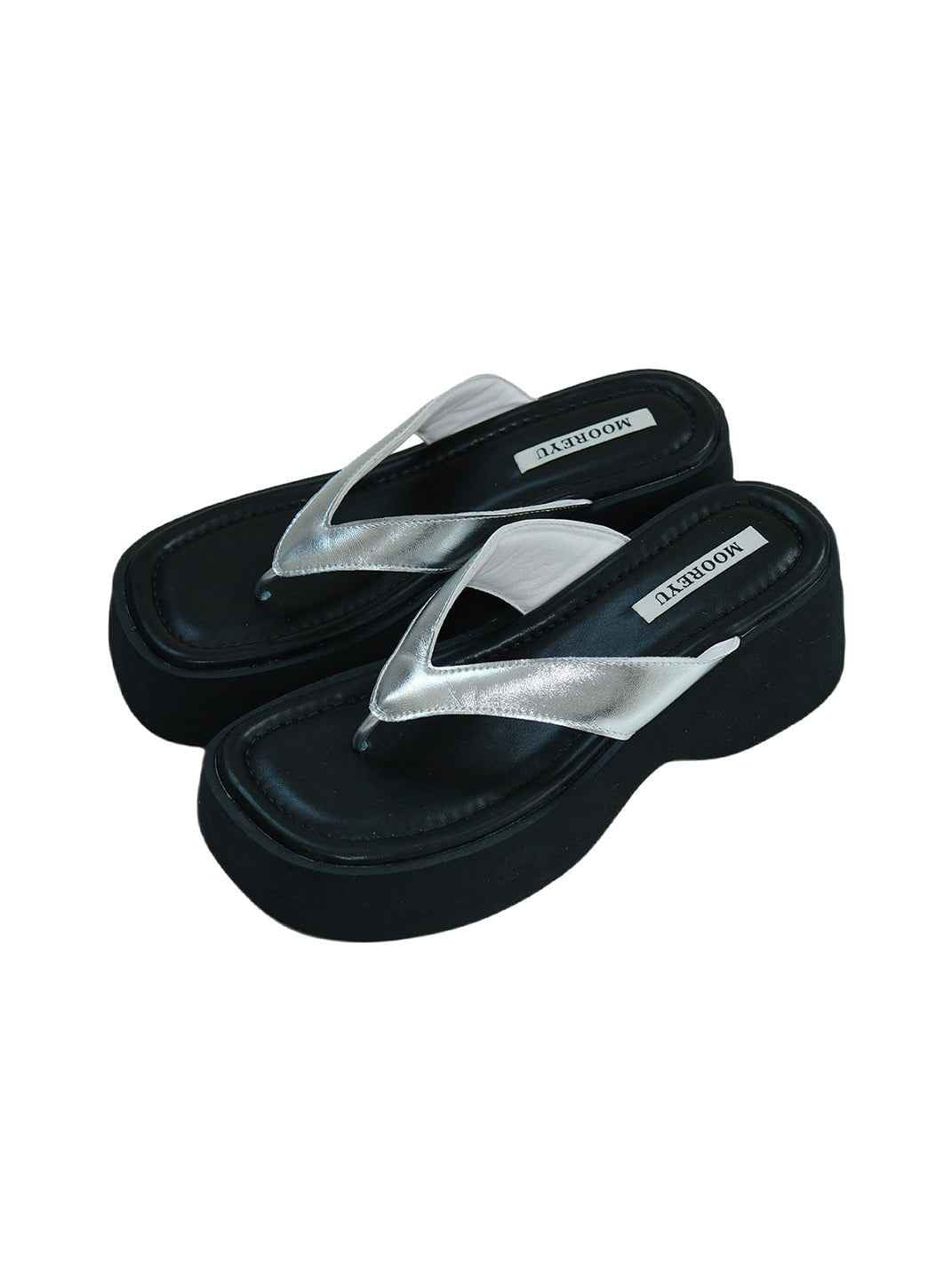 Mooreyu Color-Pop Platform Flip-Flops
