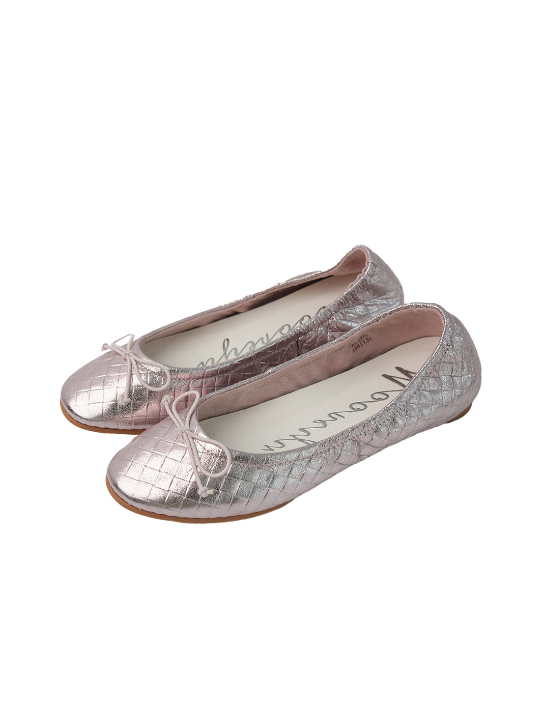 Blue Bow Detail Quilted Ballet Flats - Skipkicks