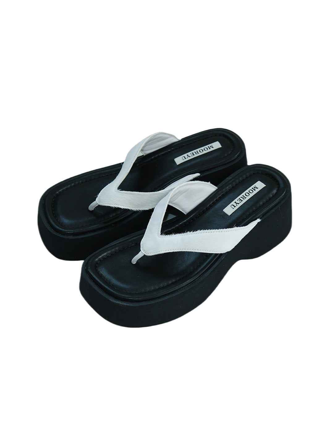 Mooreyu Color-Pop Platform Flip-Flops