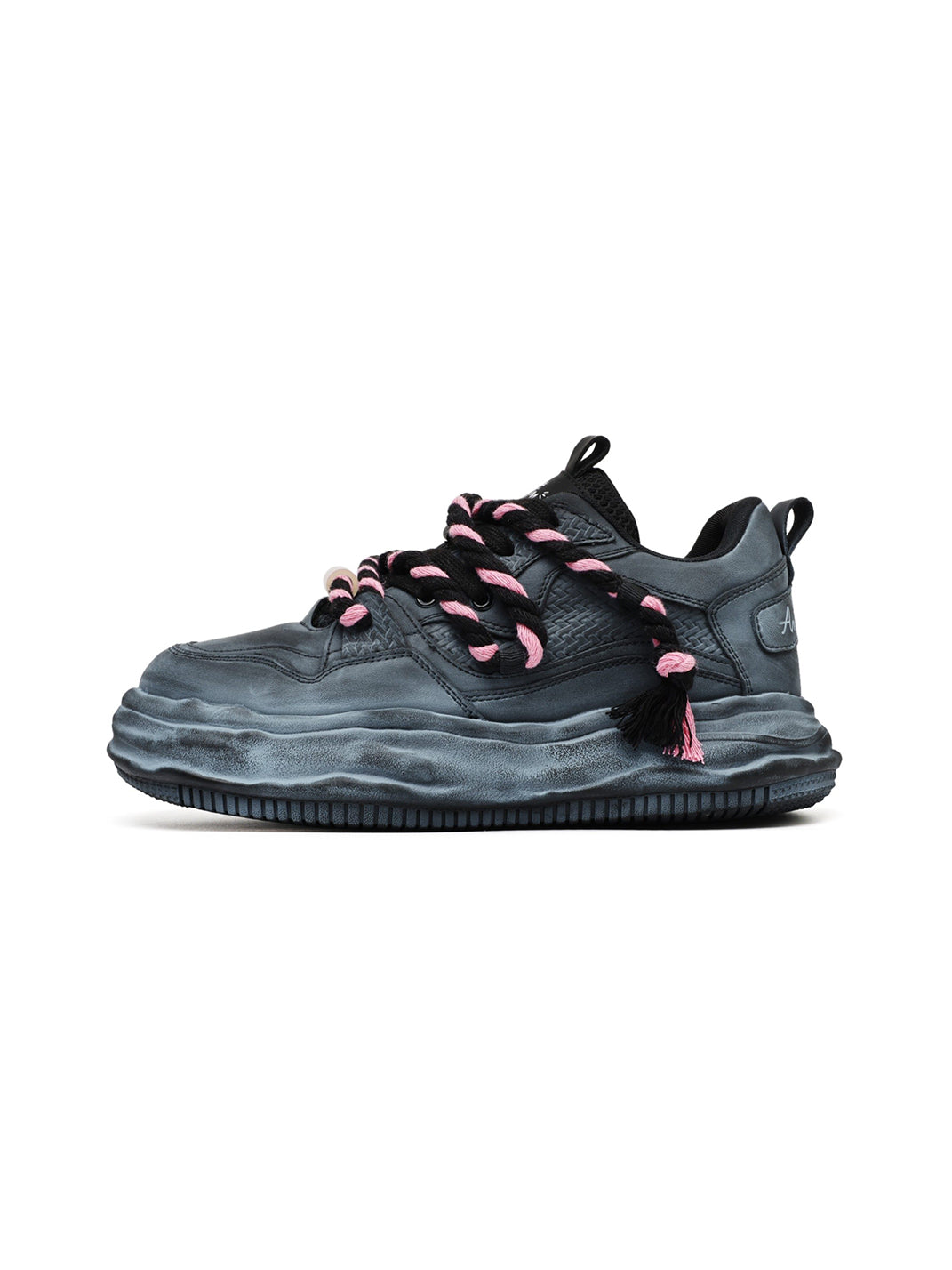 Frayed Canvas Platform Sneakers