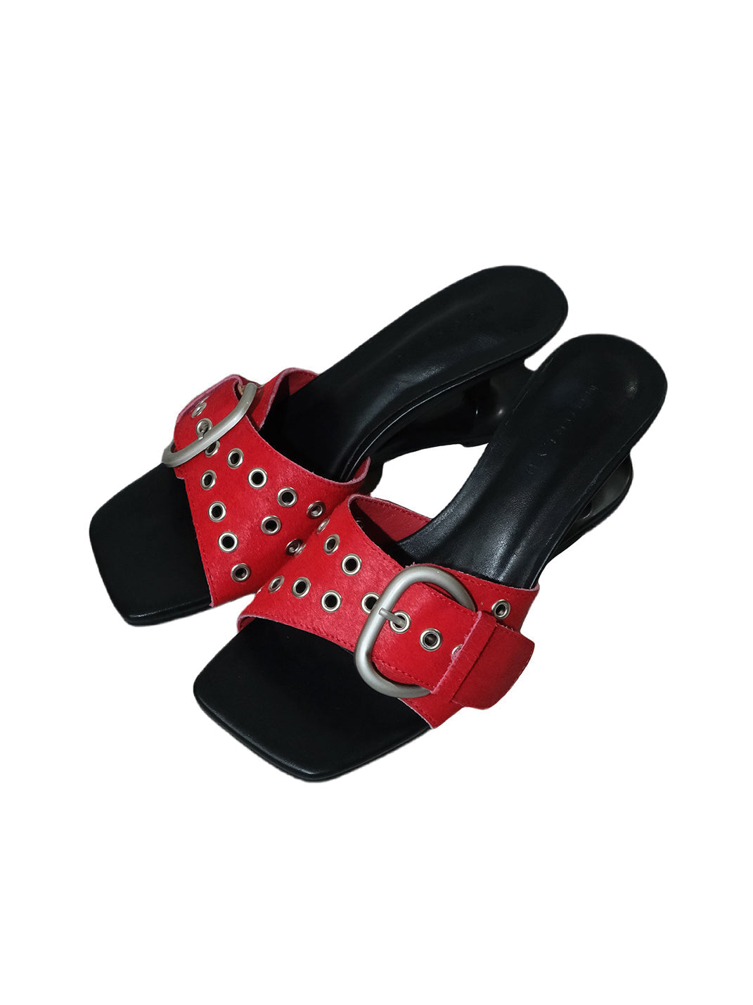 Red Strappy Heeled Sandals - Skipkicks