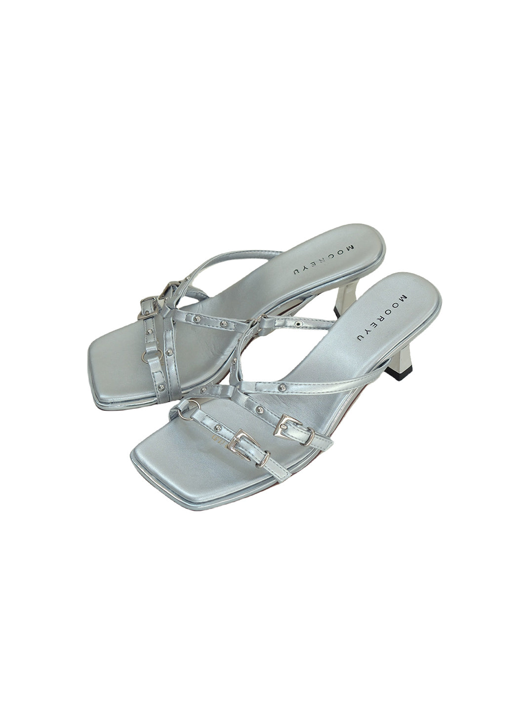 Black Open-Toe Heeled Sandals - Skipkicks