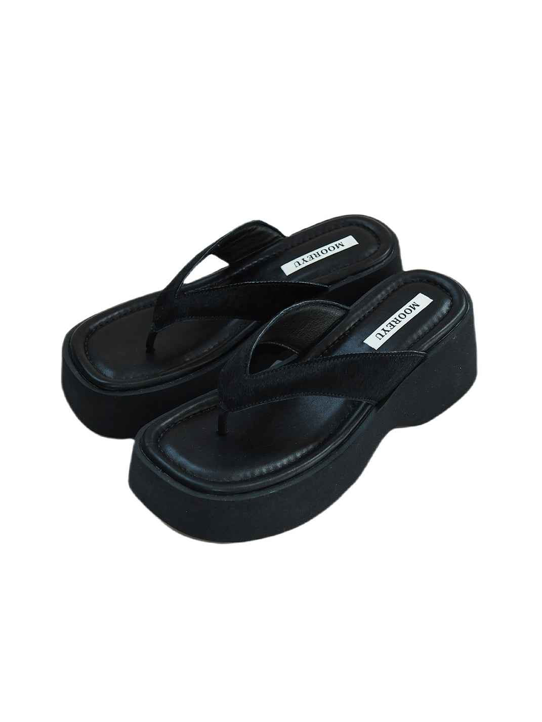 Mooreyu Color-Pop Platform Flip-Flops