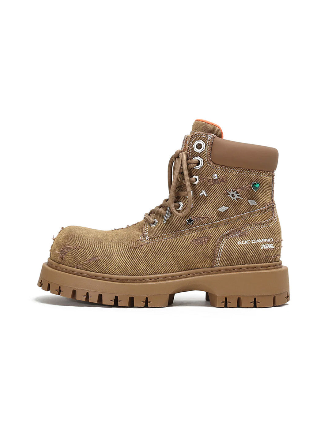 Denim Platform Combat Boots - Skipkicks