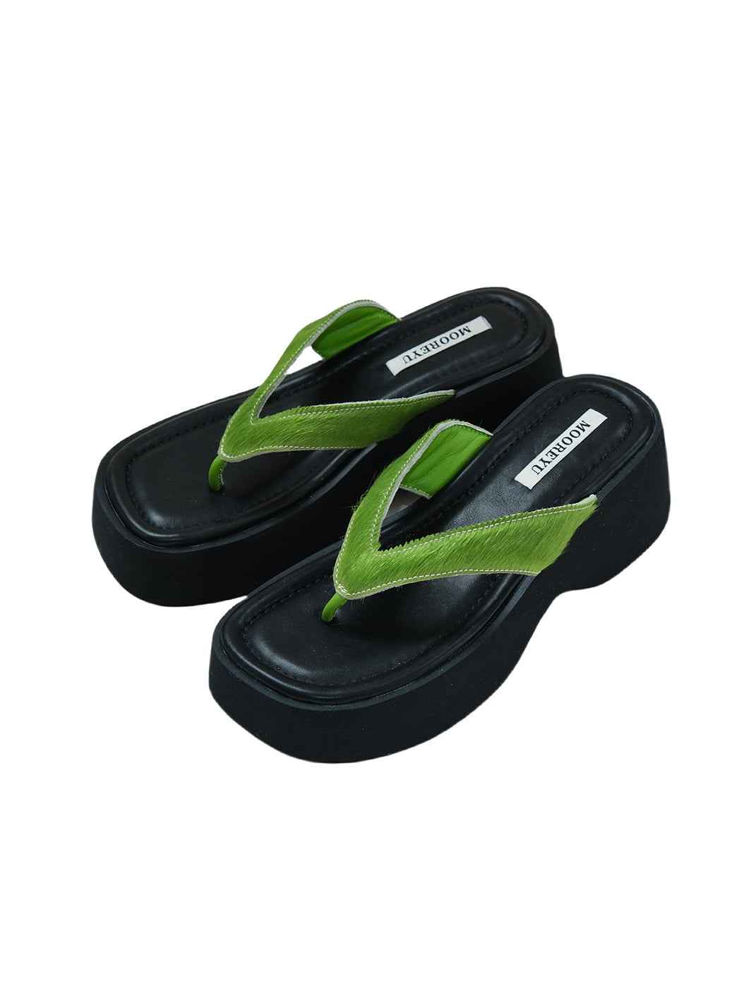 Mooreyu Color-Pop Platform Flip-Flops