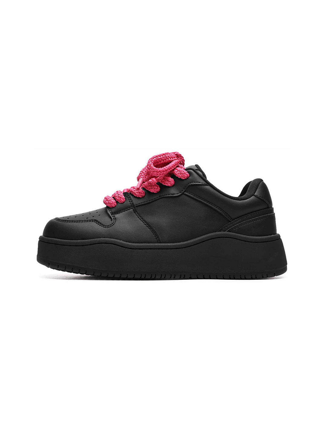 Contrast Lace Platform Sneakers