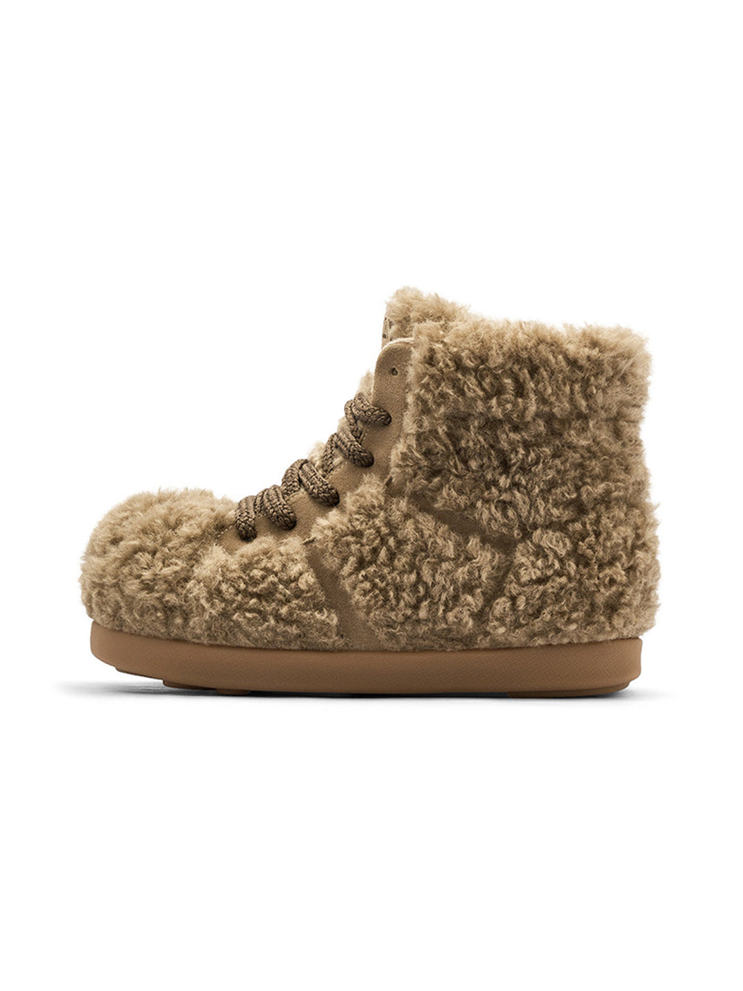 Brown Teddy High-Top Fleece-Lined Boots