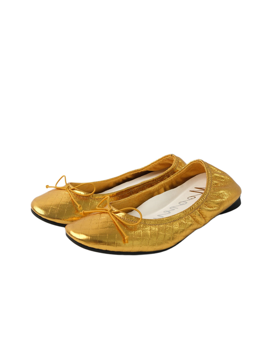 Blue Bow Detail Quilted Ballet Flats - Skipkicks