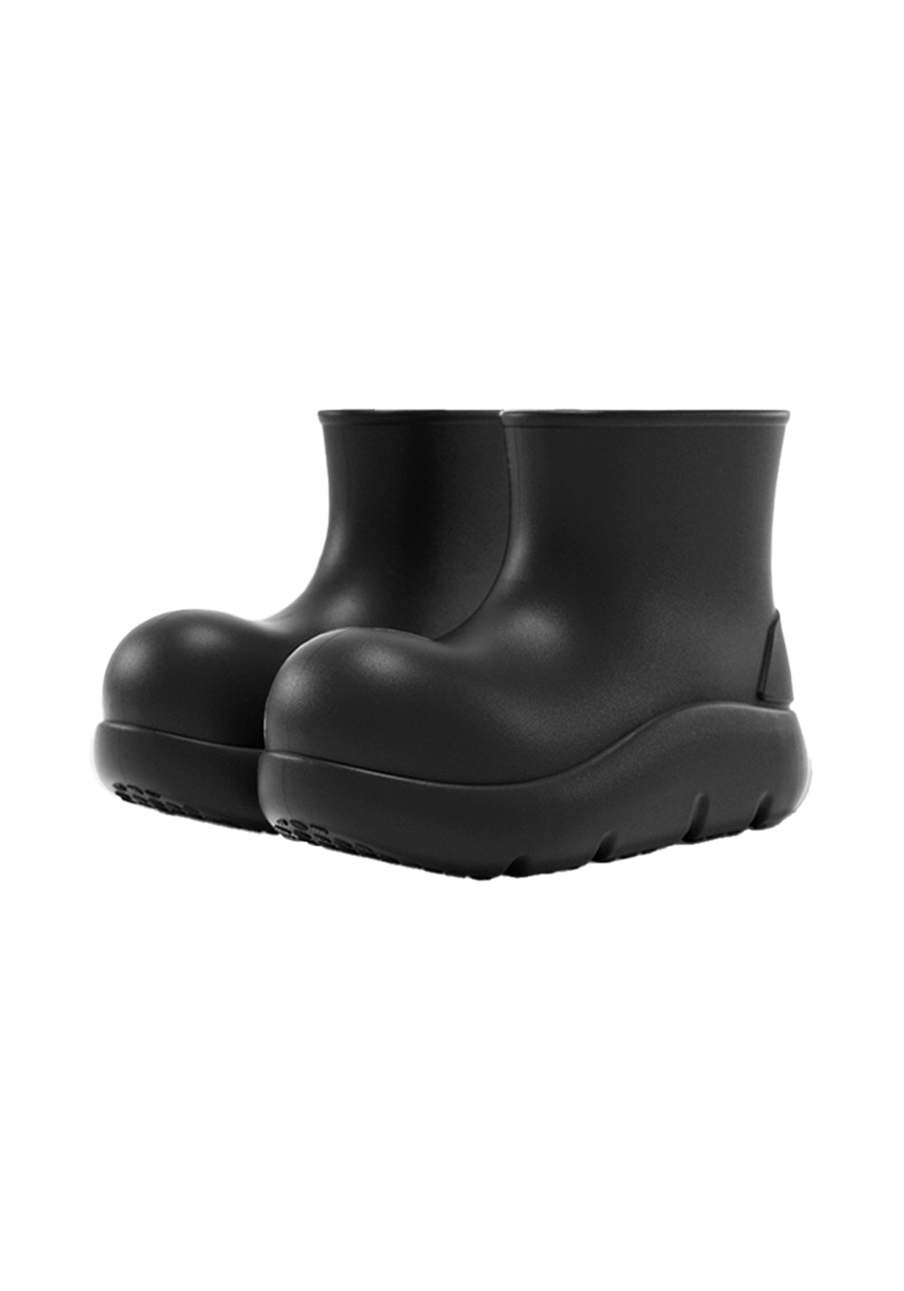 Black Chunky Short Rain Boots