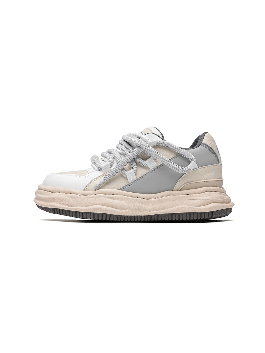 Paneled Wavy Platform Sneakers