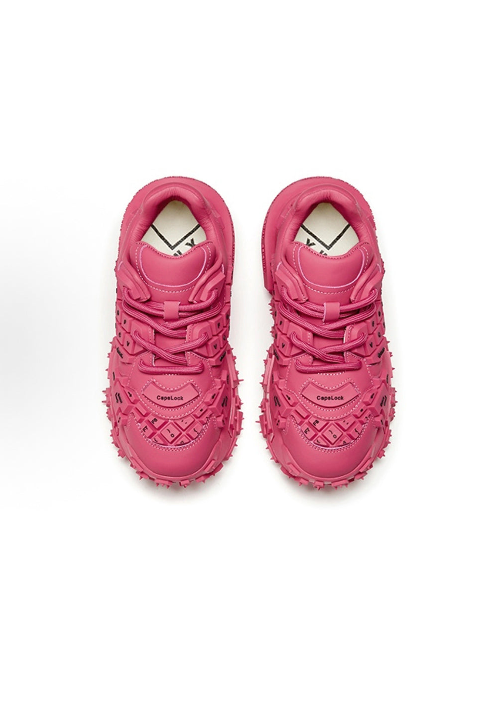 Pink and Red Chunky Keyboard Chubby Sneakers - Skipkicks