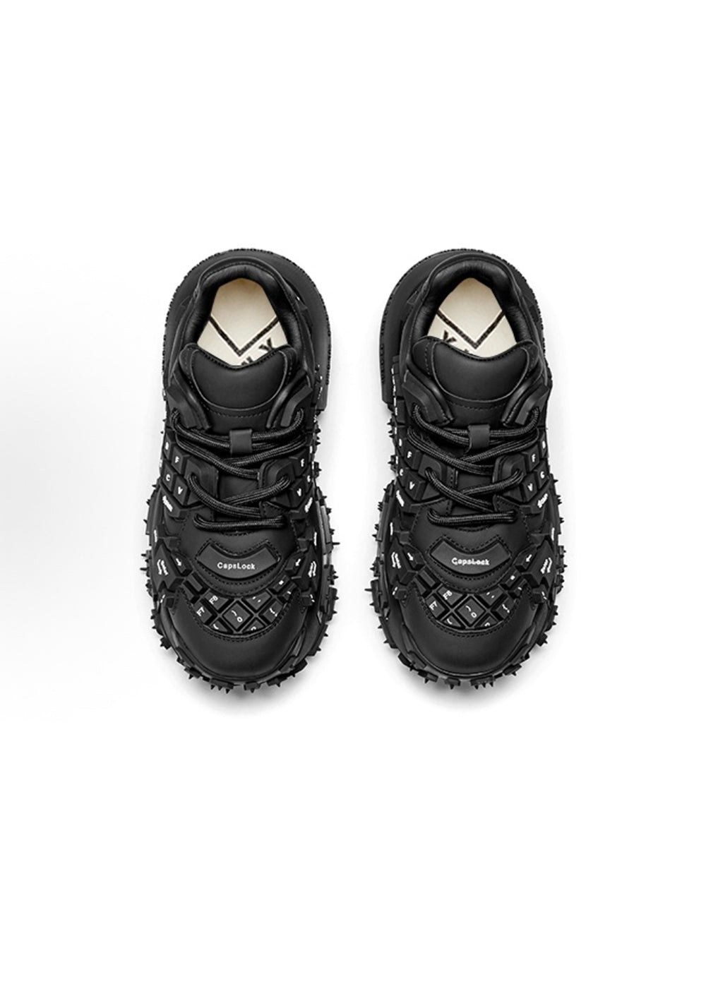 Black Chunky Keyboard Dad Sneakers - Skipkicks