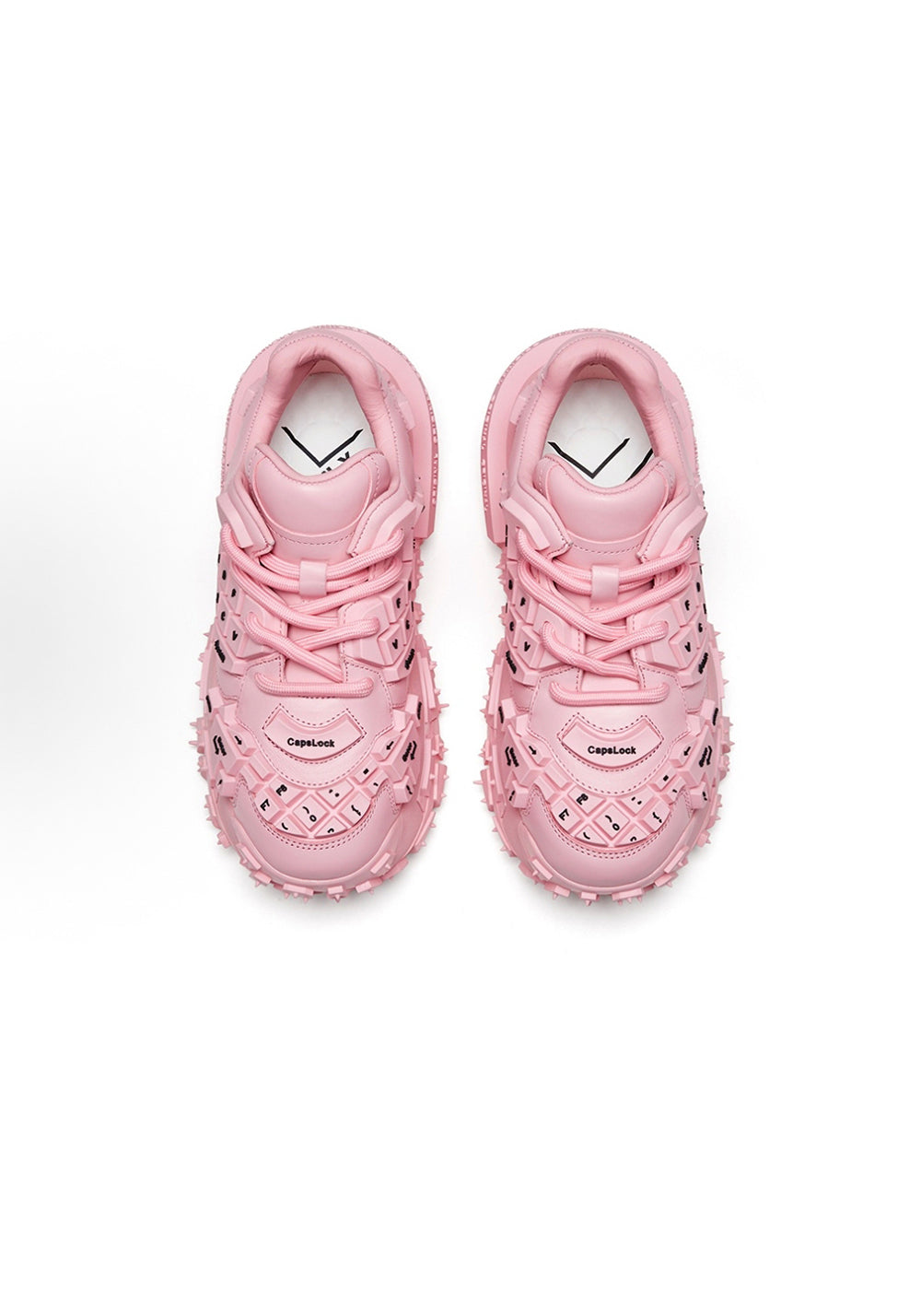 Pink and Red Chunky Keyboard Chubby Sneakers - Skipkicks