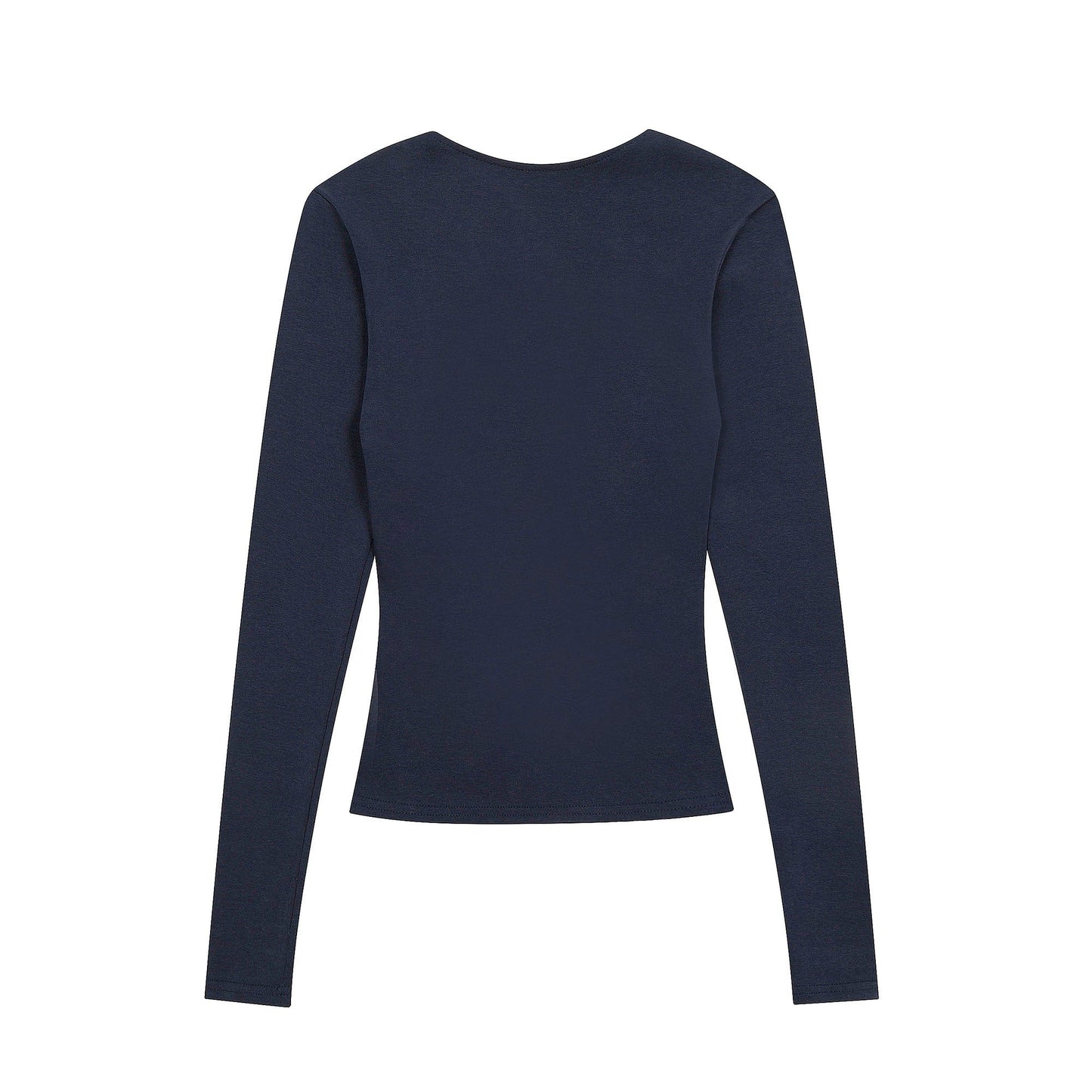 Navy Varsity Zip Up Top