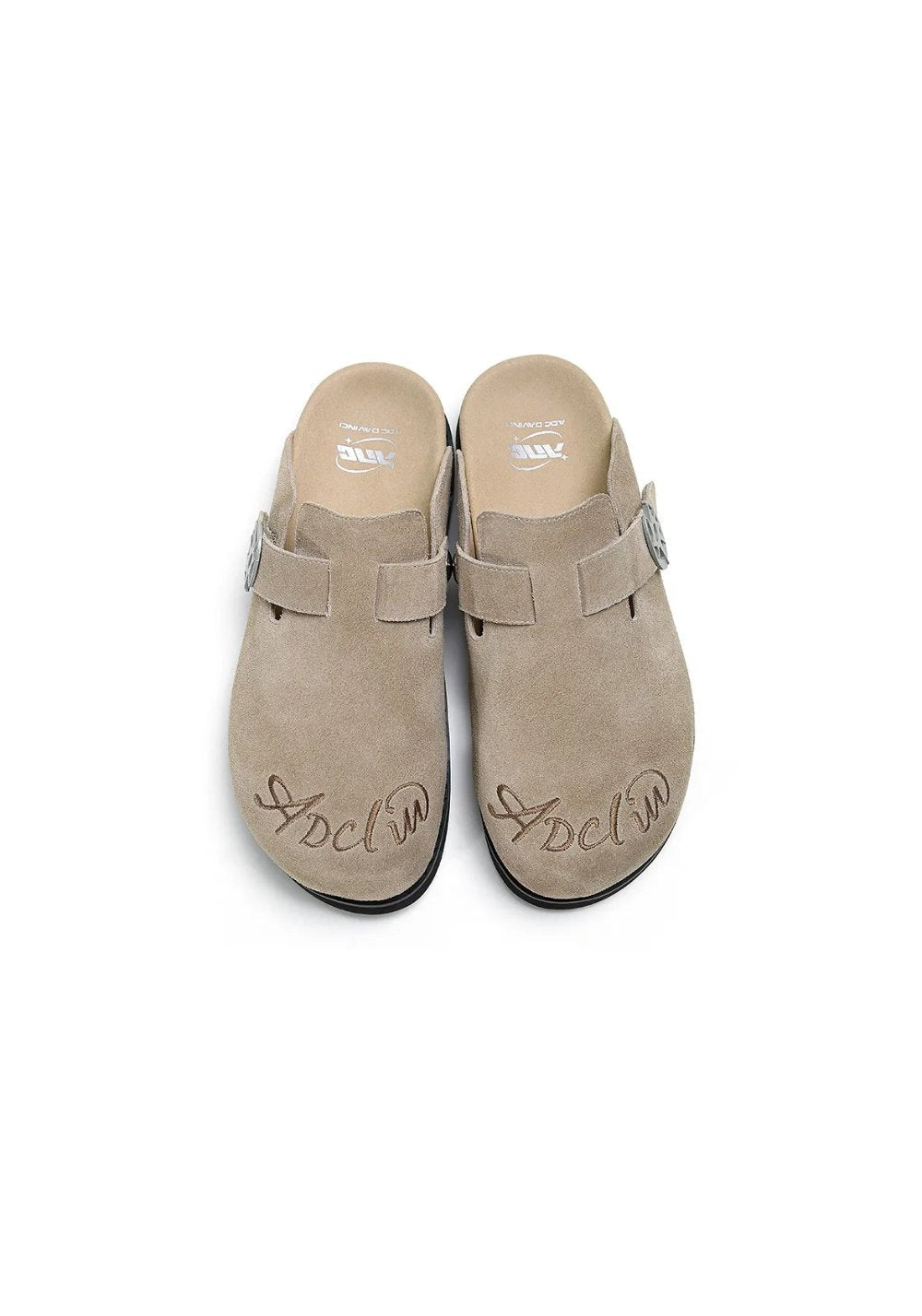 Solar-Buckle Suede Comfort Slides - Skipkicks