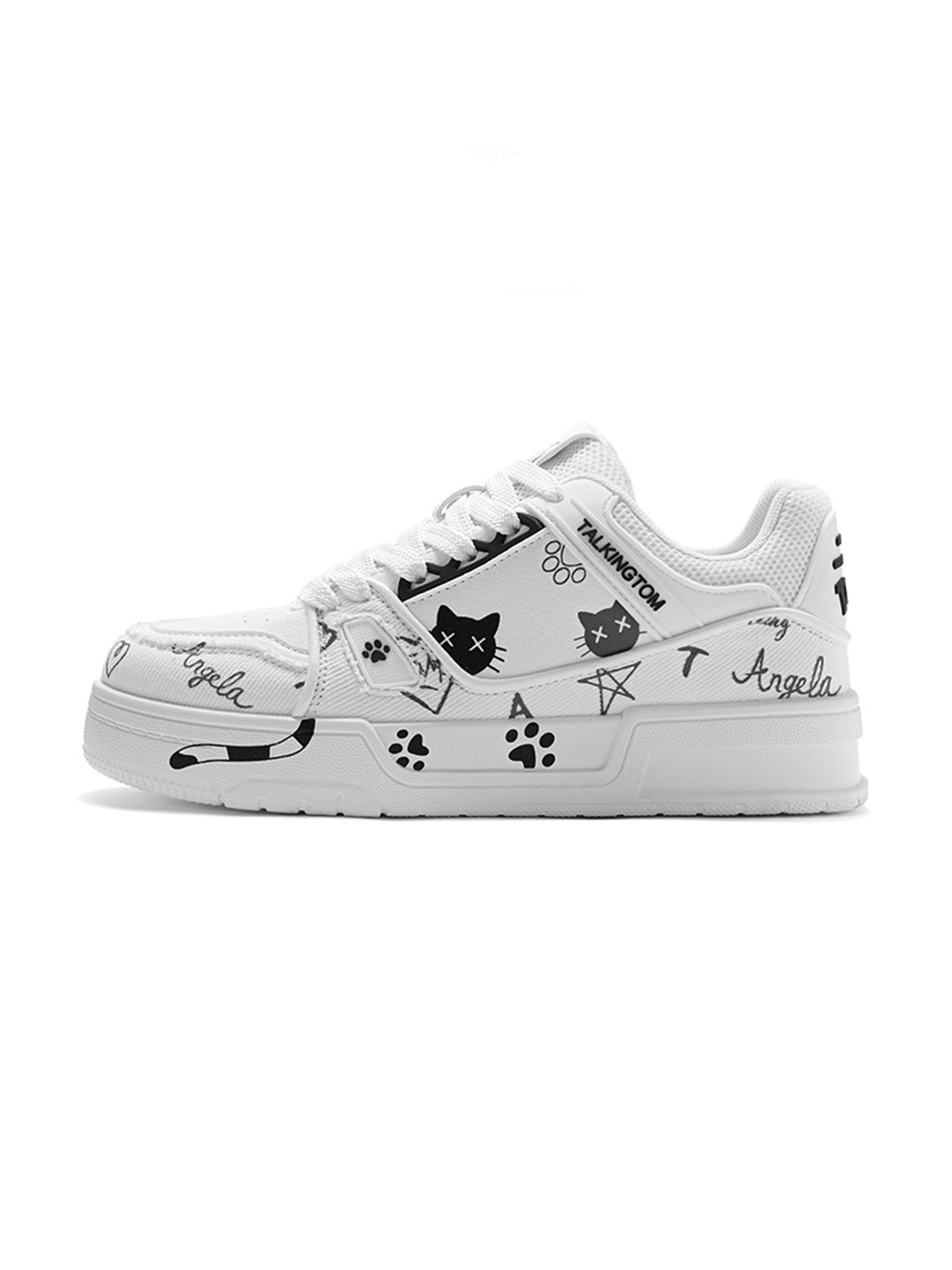 Anime Cat Graphic Low-Top Sneakers - Skipkicks
