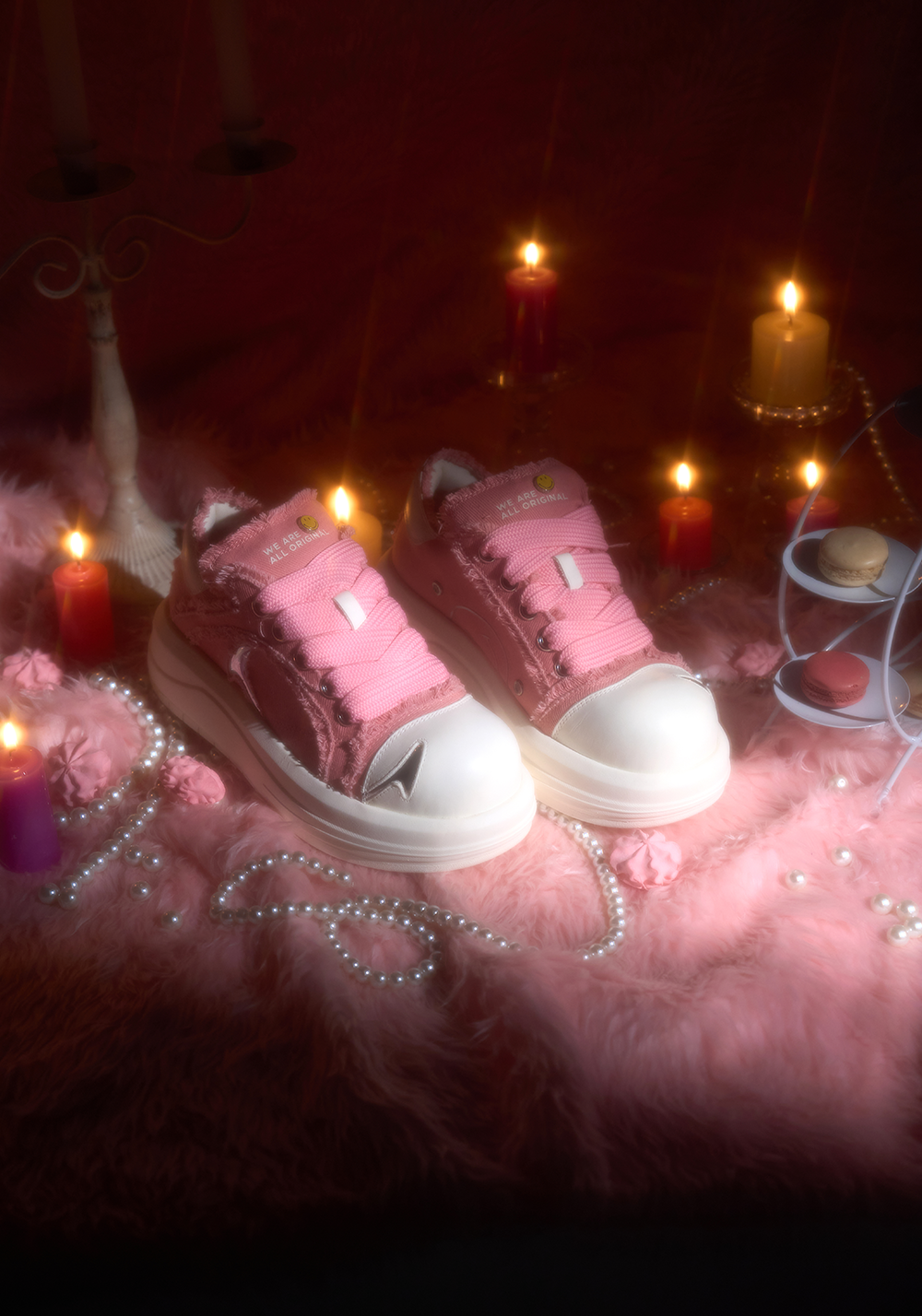 Pink Beluga Platform Skate Sneakers - Skipkicks