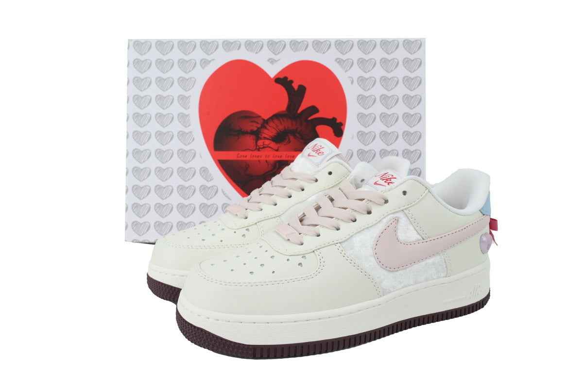 LUW Select: Wmns Air Force 1 'Valentine's Day' - Cream, White & Soft Pink Edition