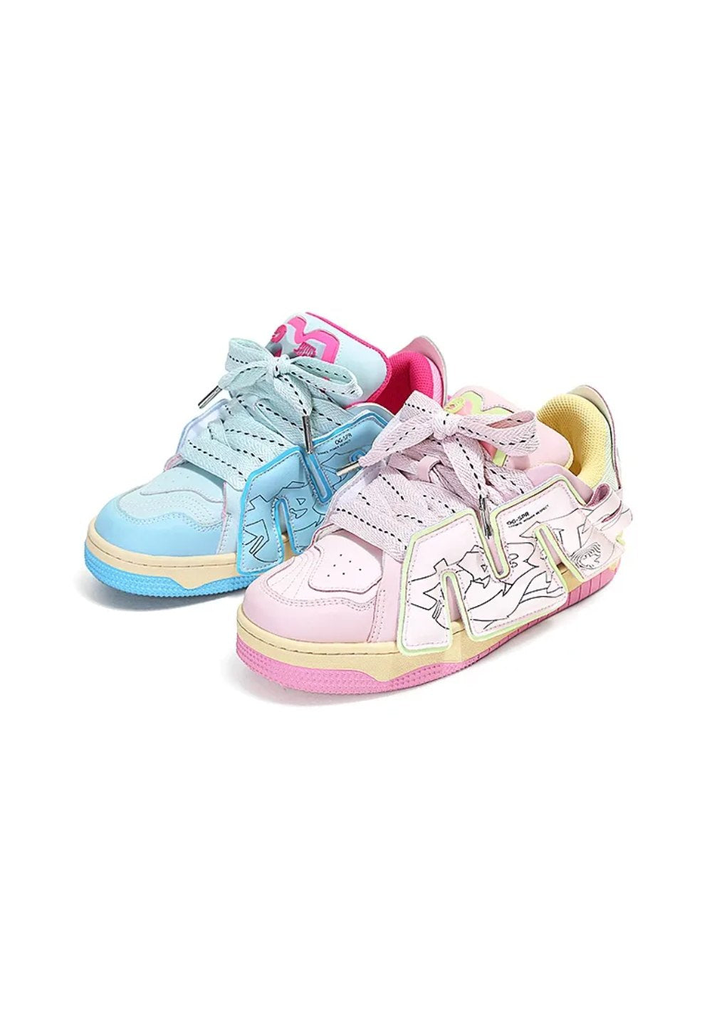 Blue Whirlwind Duotone Skate Sneakers - Skipkicks