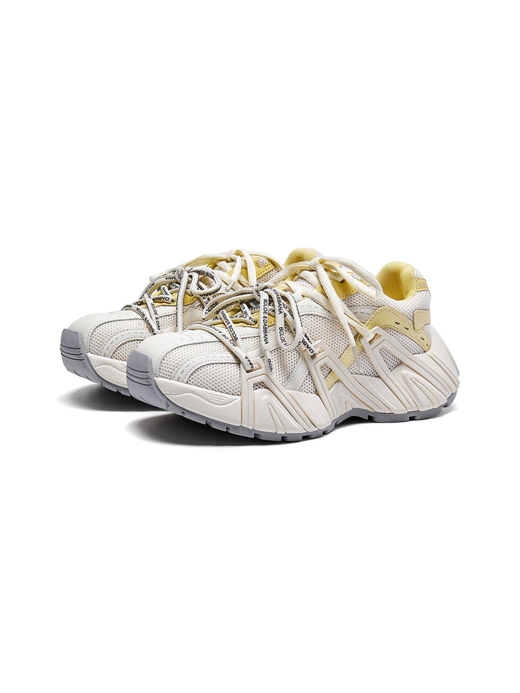 Beige Mesh Cage Runner Sneakers - Skipkicks