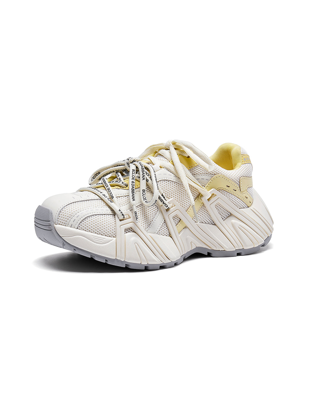 Beige Mesh Cage Runner Sneakers - Skipkicks