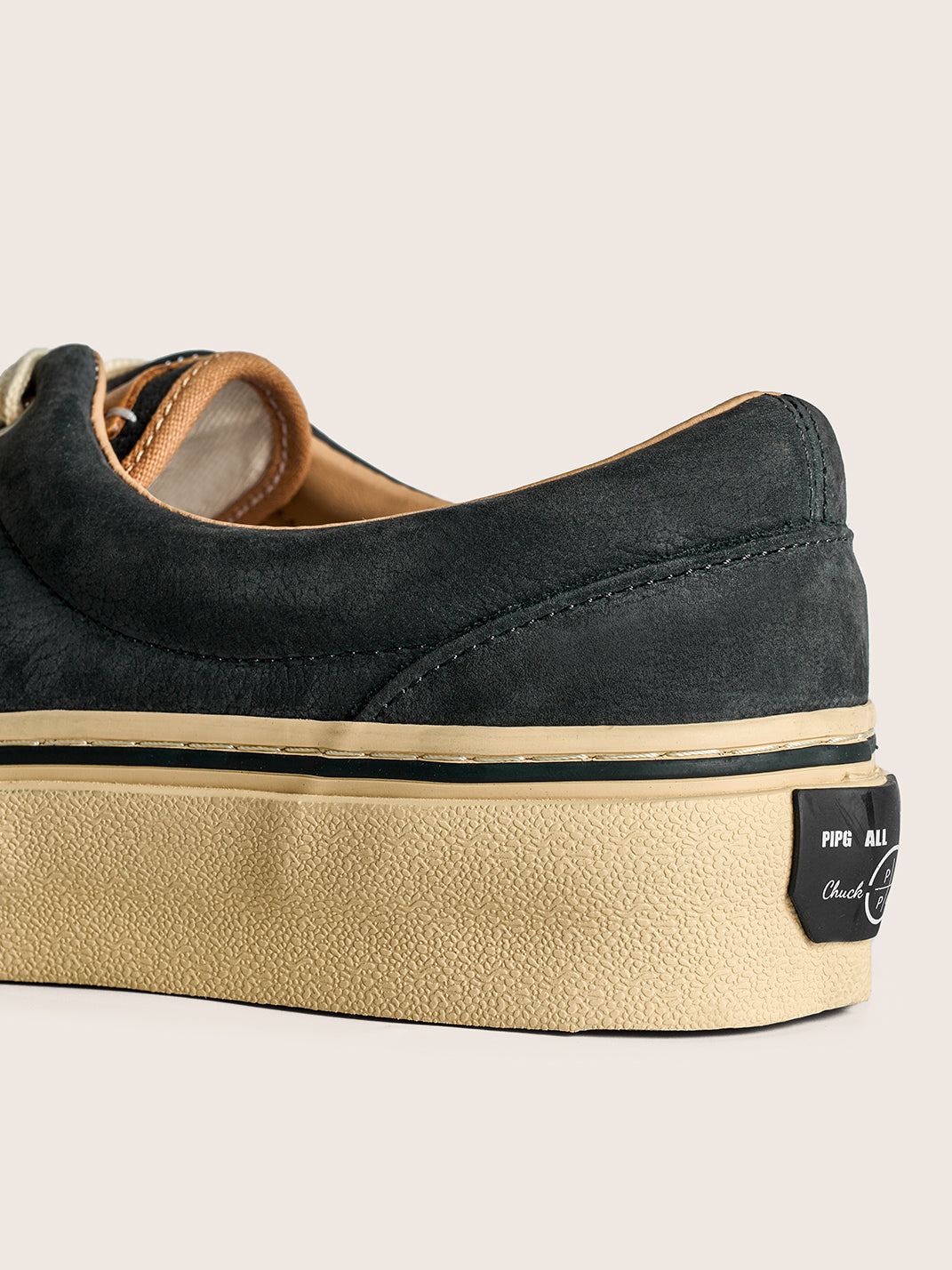 Black Distressed Leather Canvas Low-Top Sneakers - Skipkicks