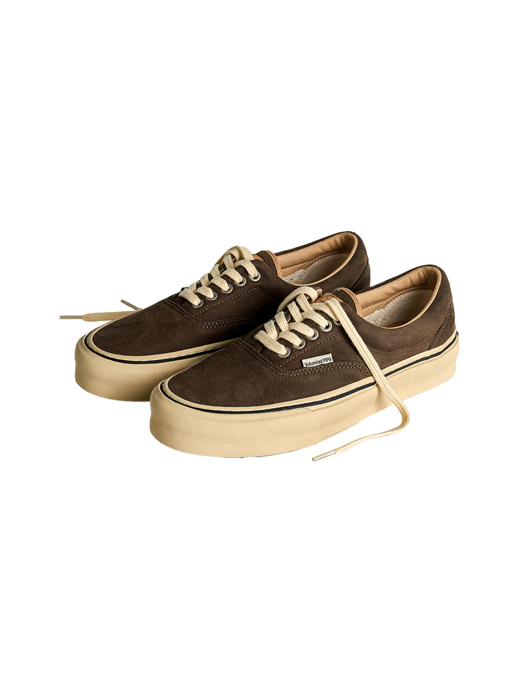Black Distressed Leather Canvas Low-Top Sneakers - Skipkicks