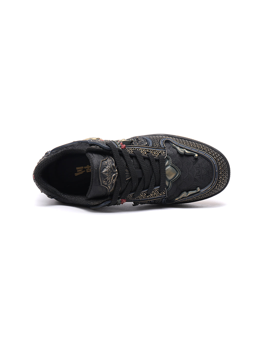 Black Dragon Embroidered Low-Top Sneakers - Skipkicks