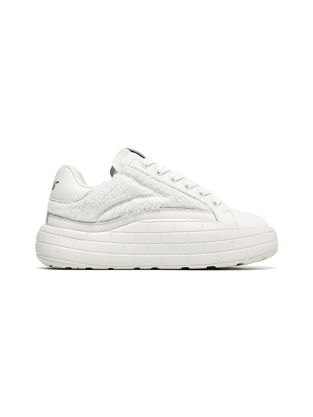 Black Fleece-Panel Platform Sneakers - Skipkicks