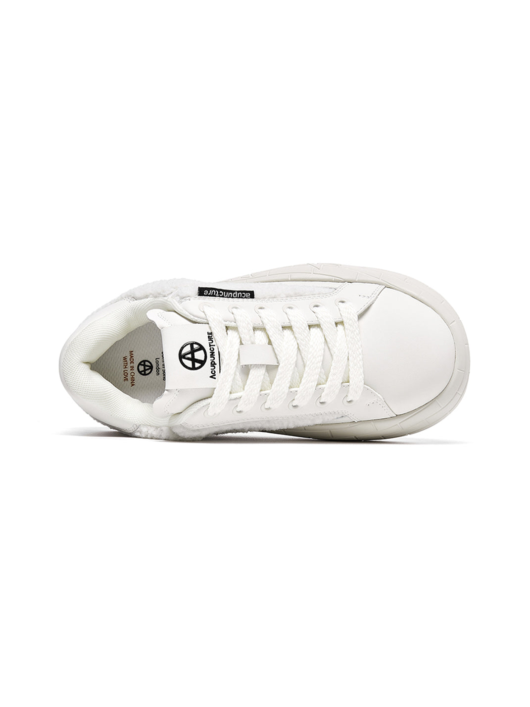 Black Fleece-Panel Platform Sneakers - Skipkicks