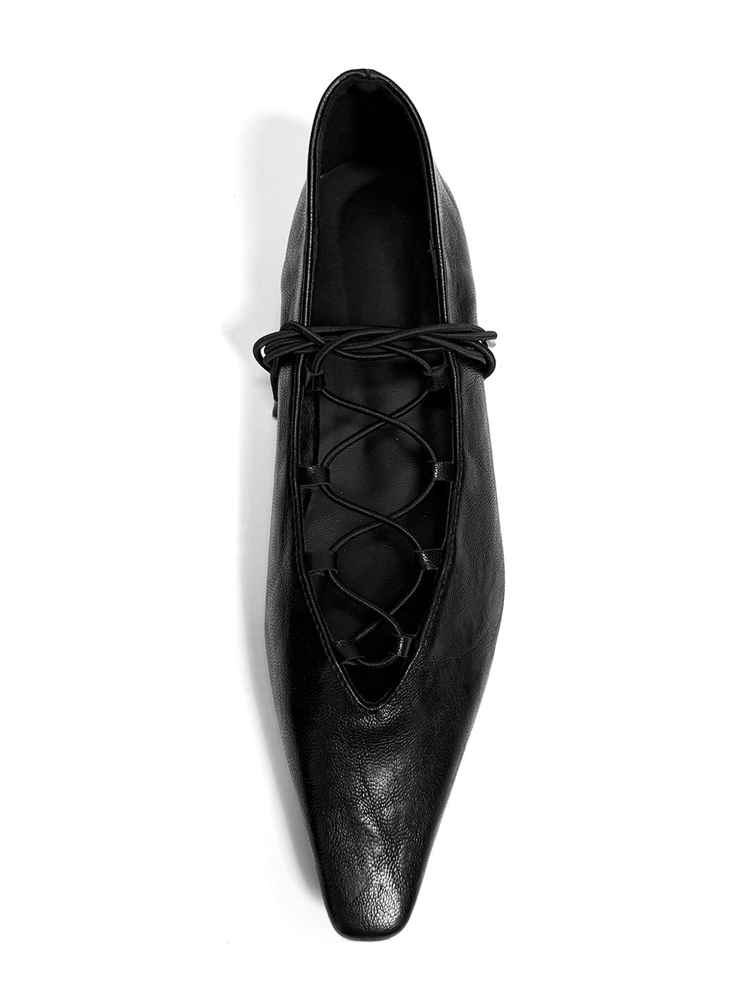Black Lace-Up Mary Jane Ballet Flats - Skipkicks
