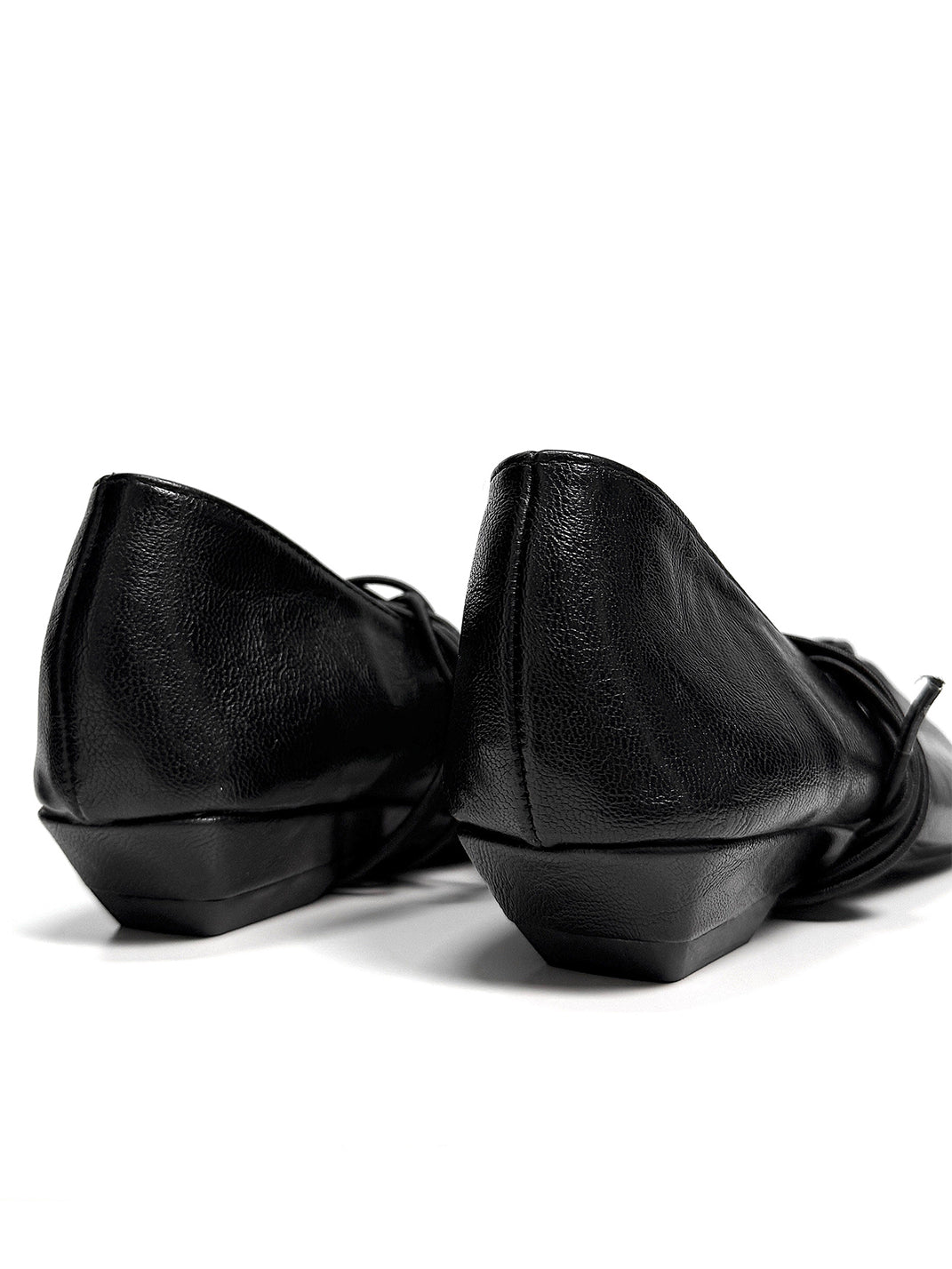 Black Lace-Up Mary Jane Ballet Flats - Skipkicks