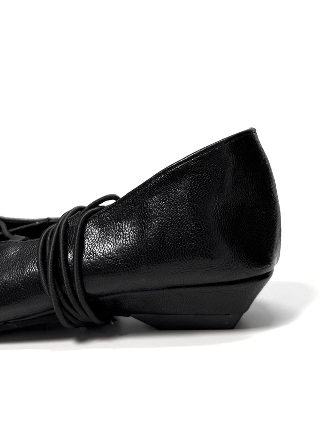 Black Lace-Up Mary Jane Ballet Flats - Skipkicks