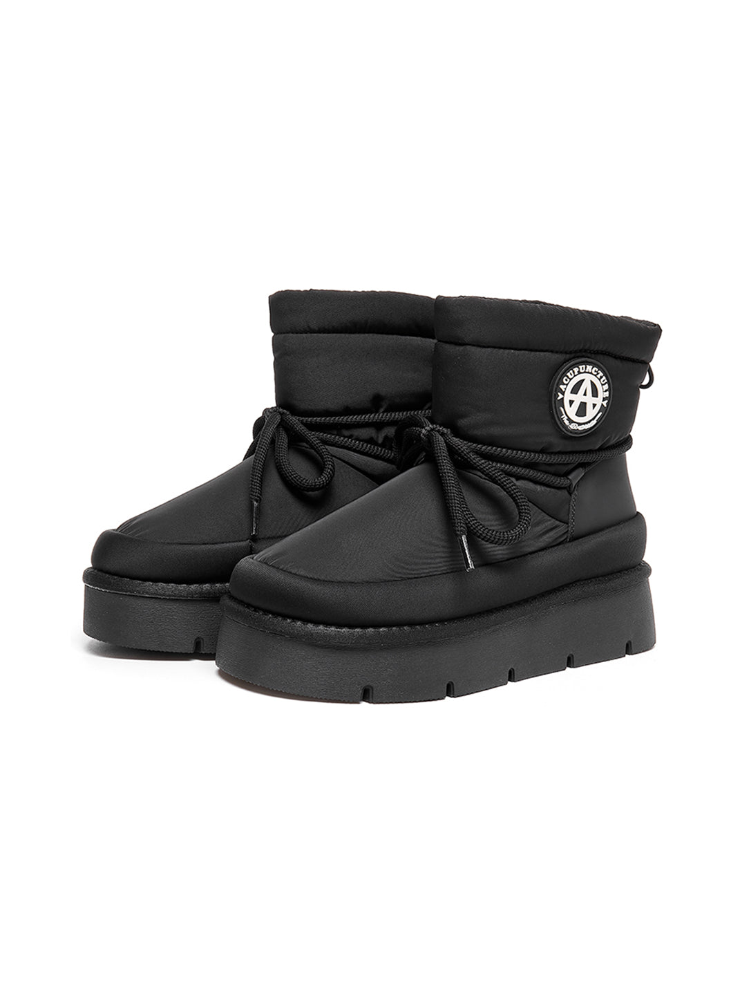 Black Padded Platform Ski Boots - Skipkicks