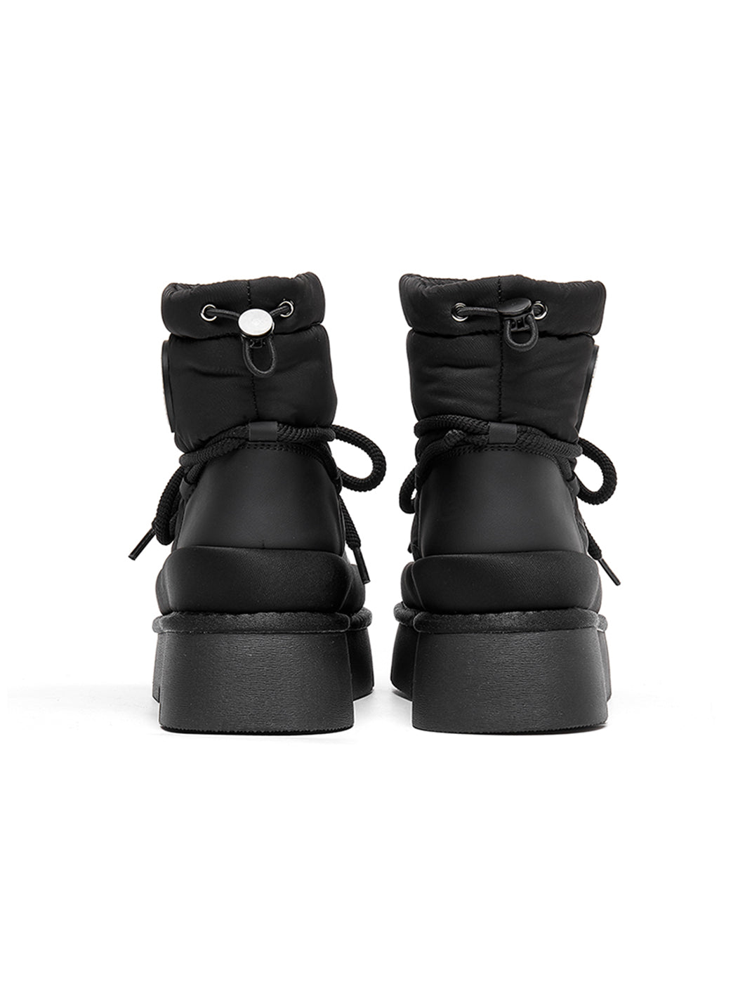 Black Padded Platform Ski Boots - Skipkicks