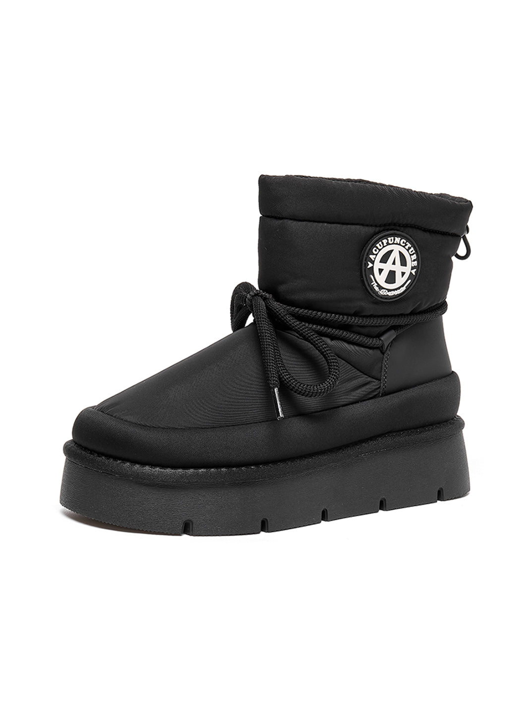 Black Padded Platform Ski Boots - Skipkicks