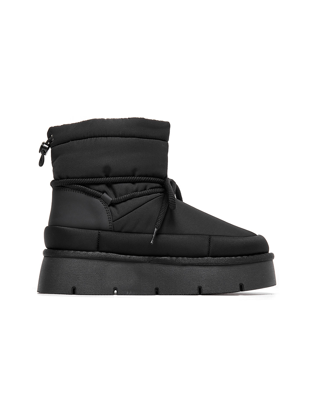 Black Padded Platform Ski Boots - Skipkicks