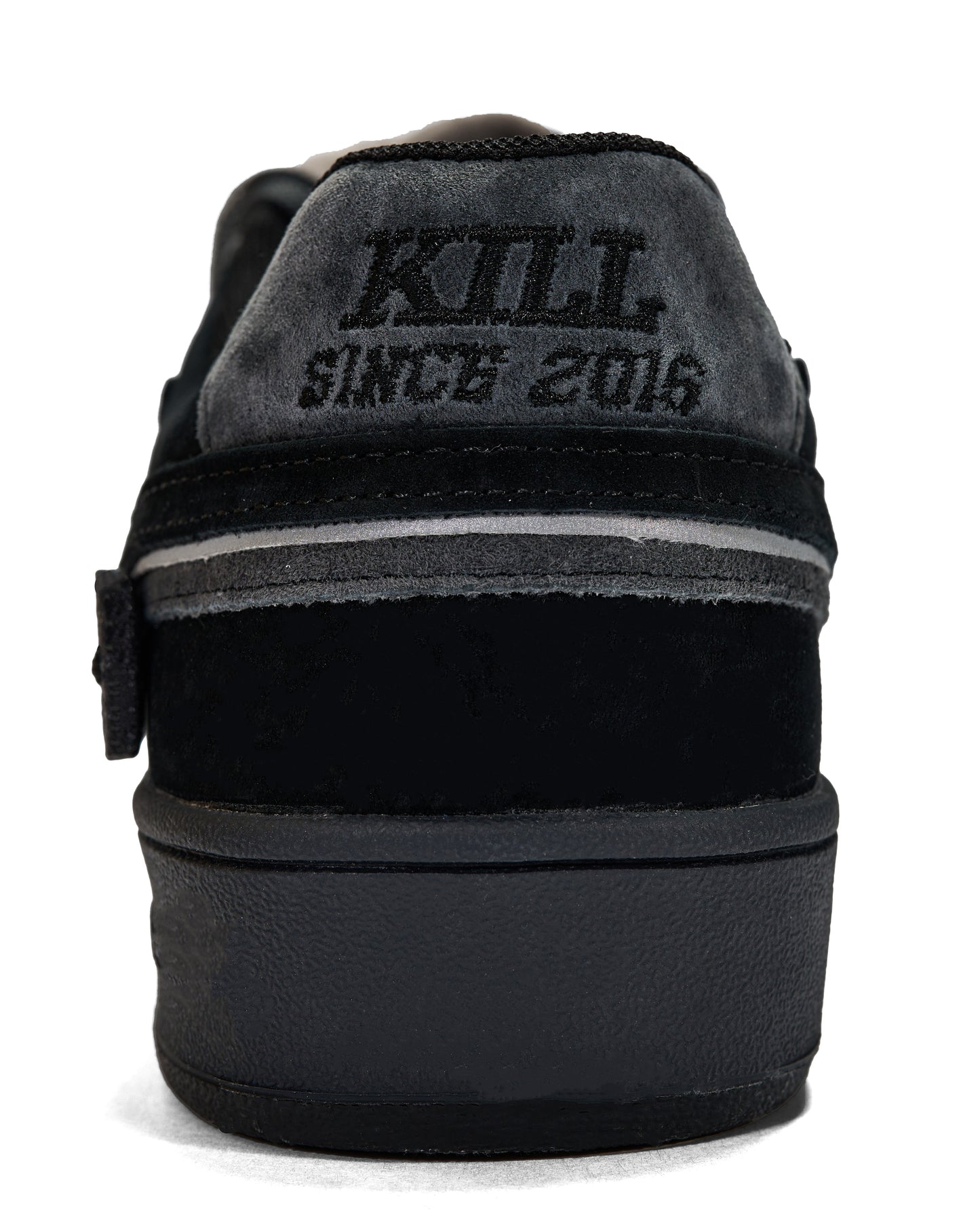 Black Reflective Retro Trainer Sneakers