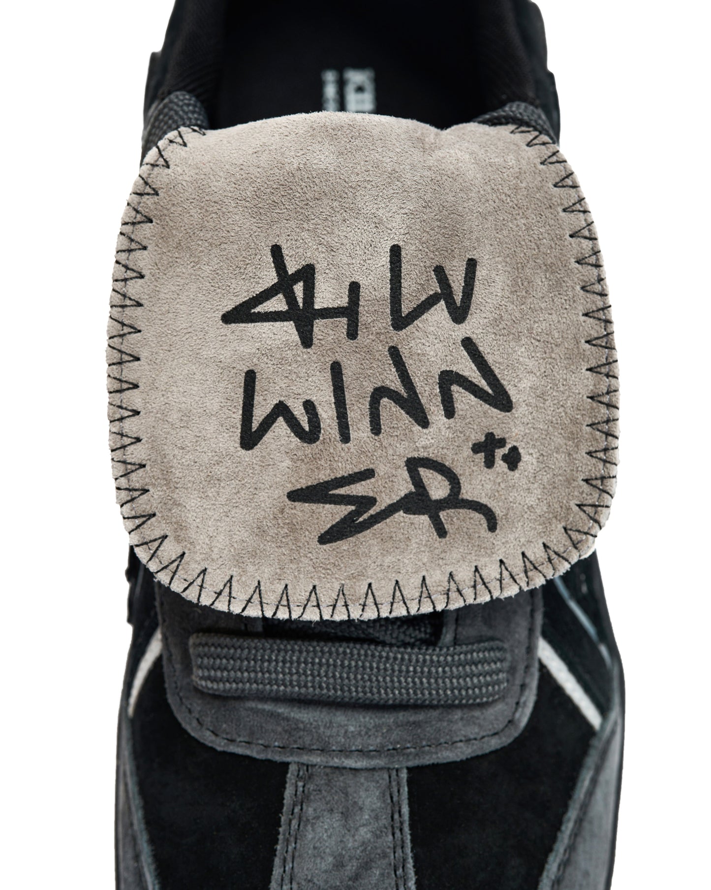 Black Reflective Retro Trainer Sneakers