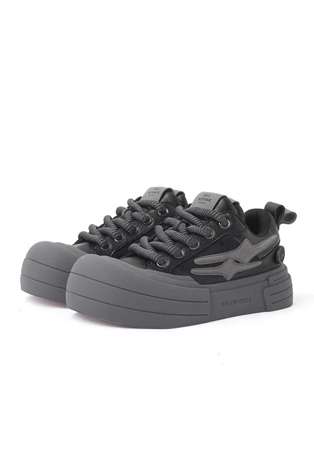 Black Samurai Smile Platform Sneakers