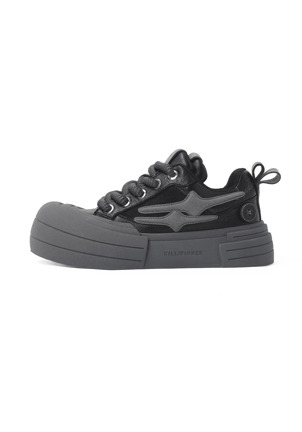 Black Samurai Smile Platform Sneakers
