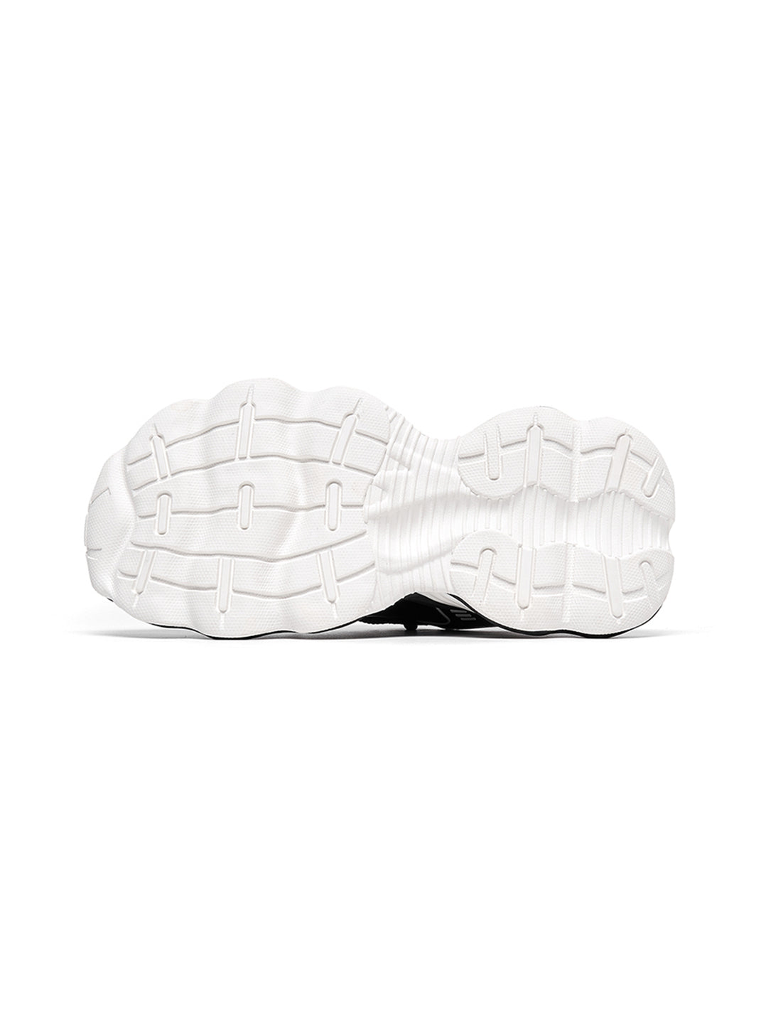 Black Wave-Sole Chunky Dad Sneakers - Skipkicks