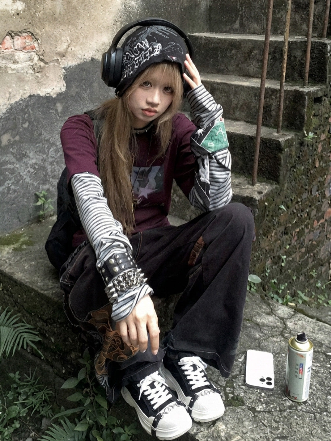 Black White Buckle Platform Canvas Sneakers - Skipkicks