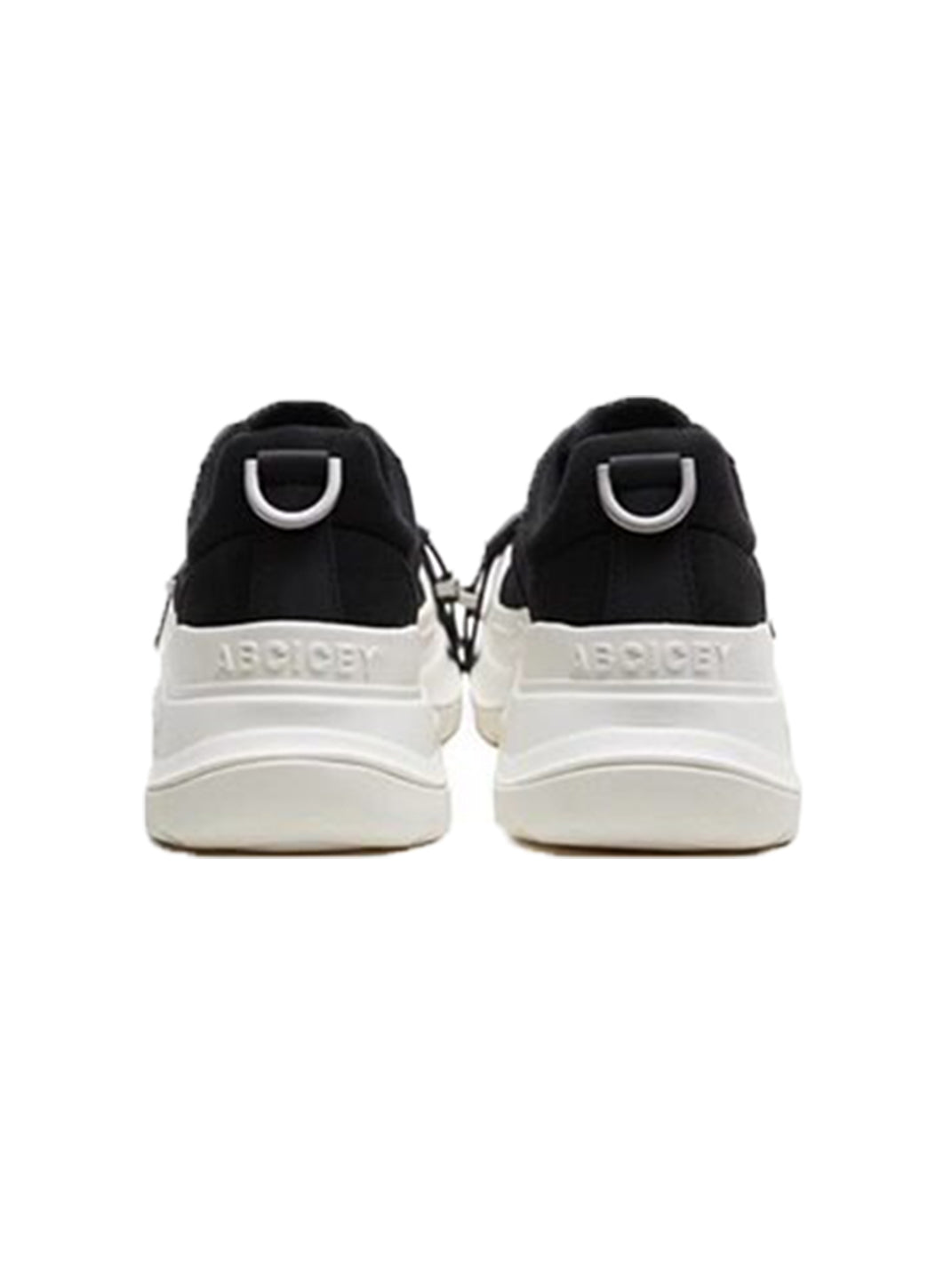 Black White Buckle Platform Canvas Sneakers - Skipkicks